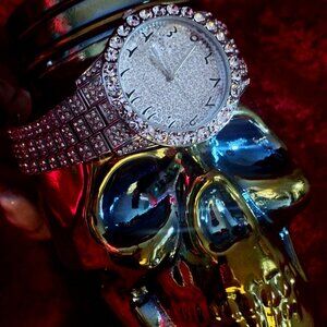 New Mens Watch with Arabic dial. Presidential watch. Simulated diamonds.